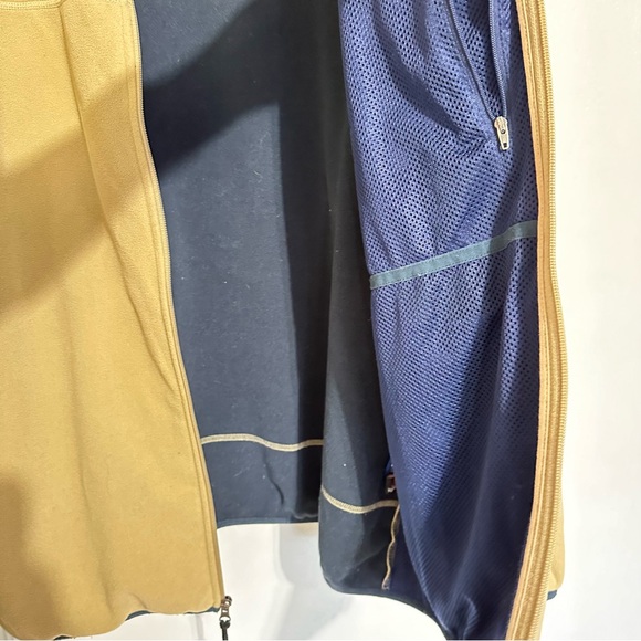 Vintage LL Bean tan mens fleece full zip sweater jacket size XL Tall - Picture 9 of 12